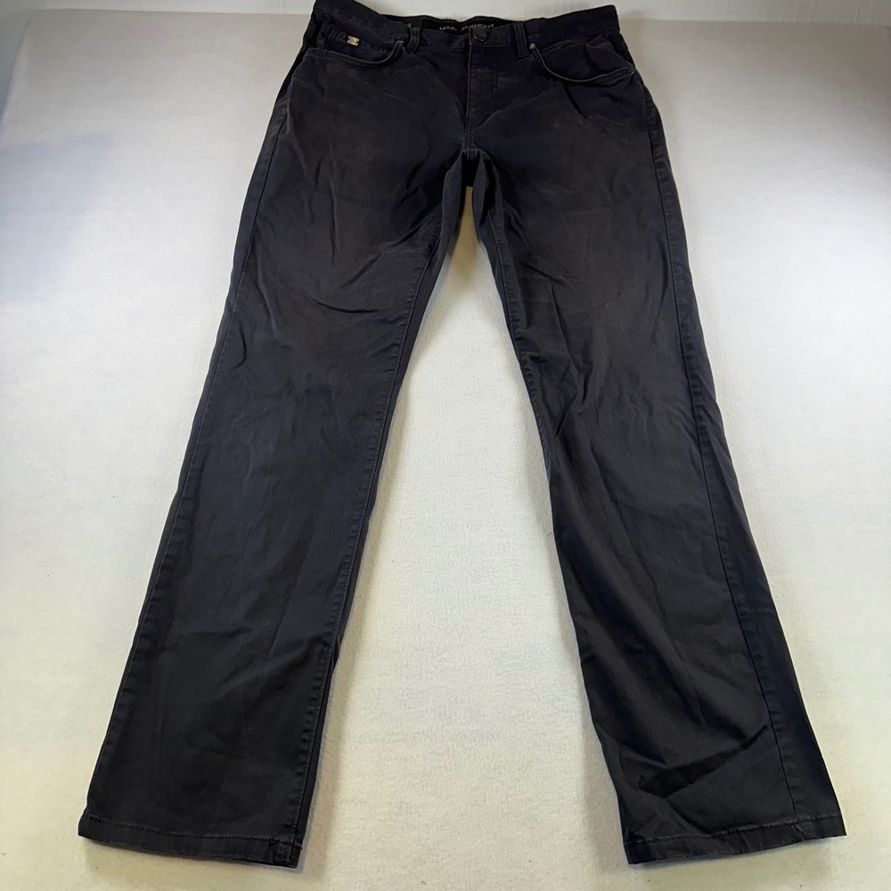 Marc Anthony Slim Fit Pants Mens 32x32 Charcoal Gray Five Pocket Trousers